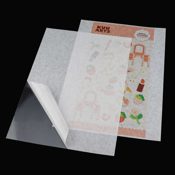 Printable washi sheets with clear plastic backing
