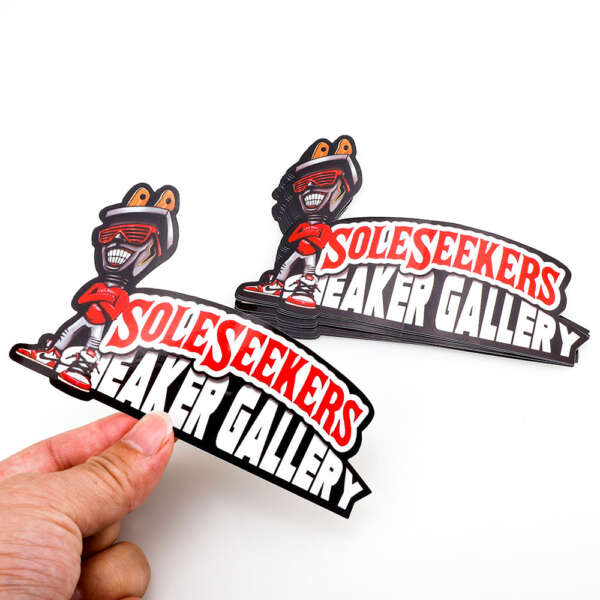 Advertising sticker labels
