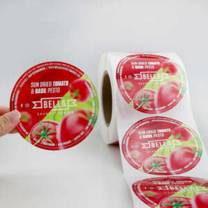 Self-adhesive PVC circle sticker printing