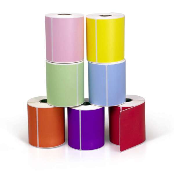 Custom round thermal sticker rolls