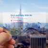 clear transparent PVC plastic business card with logo retail display view