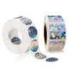 Promotional scratch off labels in roll format