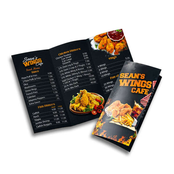 Digital printing service for laminated menu cards