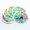 Letter die cut logo stickers