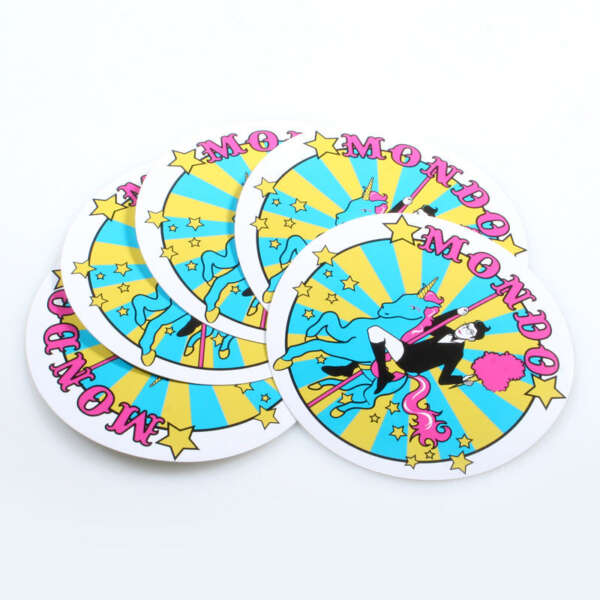 Letter die cut logo stickers