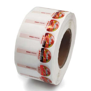 Security sticker labels for food bottle and box seals