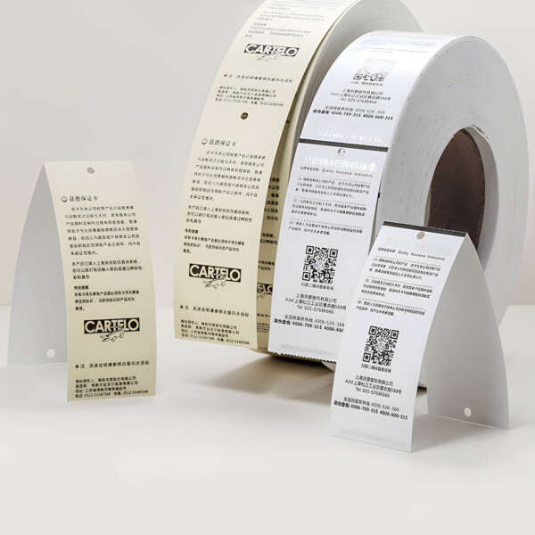 Roll label sticker for retail product packaging