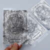 waterproof silver embossed glossy aluminum wine bottle label bulk wine packaging use