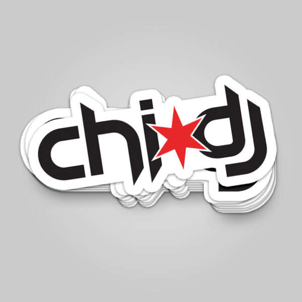 Custom vinyl logo stickers with cut paths