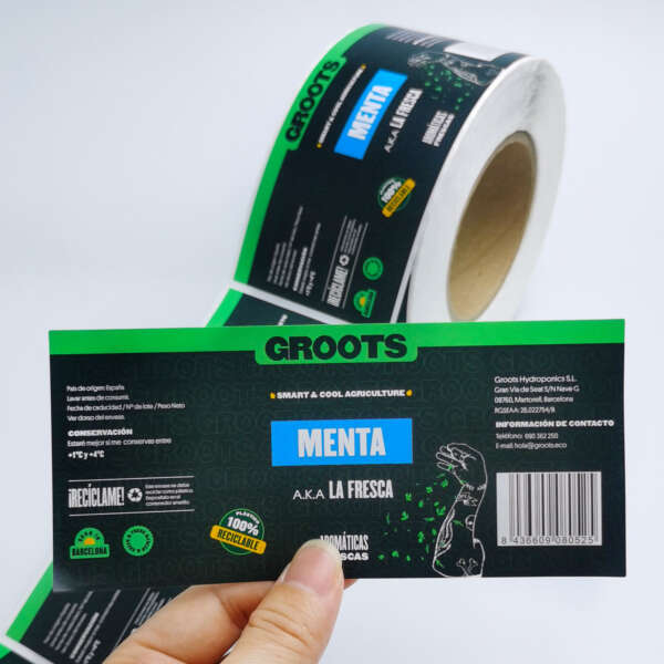 Waterproof vinyl label for spice bottles