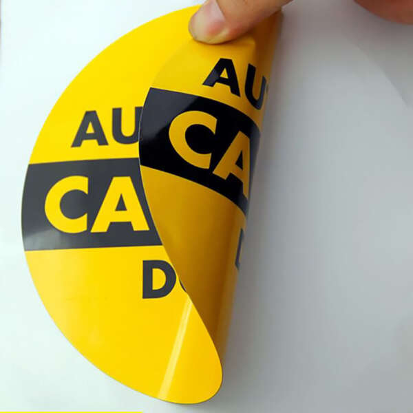 Waterproof removable window label with double sided print