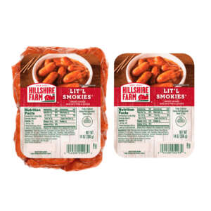 Waterproof label for frozen sausage packages