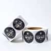 Custom round logo label for fast food container