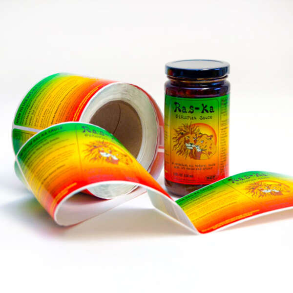 Custom logo stickers for spice bottle and clear jar labels
