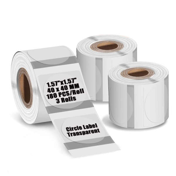 Industrial transparent label roll for thermal printer