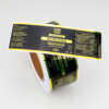 Bottle label design with gold metallic detail