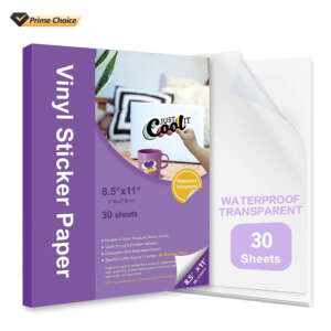 Transparent vinyl sticker sheets