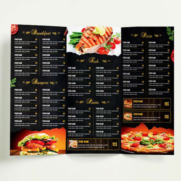 coated paper folding flyer catalogue brochure manual printing print detail view