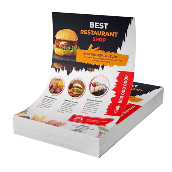 A4 A5 A6 folded trifold brochure leaflet flyer booklet printing custom logo option