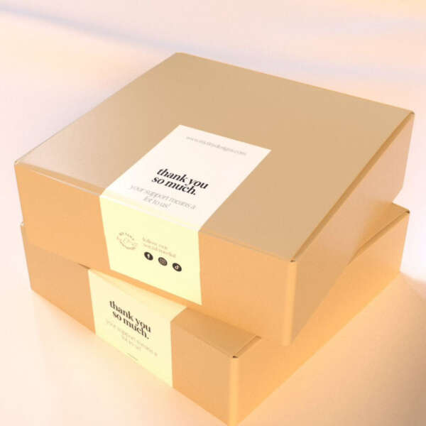Matte shipping box seal thank you stickers