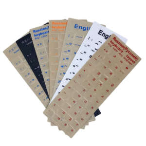 Clear language keyboard labels for laptops