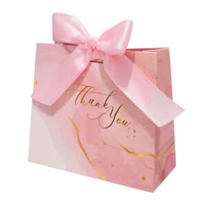trapezoid luxury art paper gift shopping bag for skin care view 1