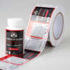 Medicine bottle labels with dosage table area