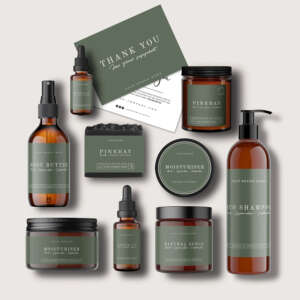 Custom cosmetic bottle labels