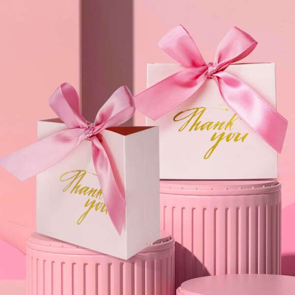 trapezoid luxury art paper gift shopping bag for skin care view 3