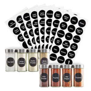 Custom seasoning labels for kitchen containers