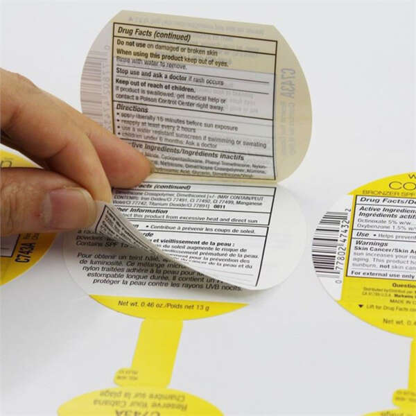 Supplier multi page label stickers for hair paste containers
