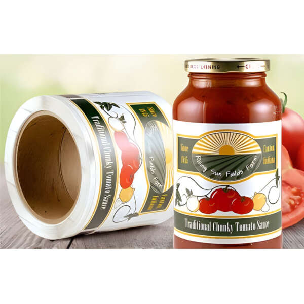 Waterproof adhesive food label stickers for glass jars