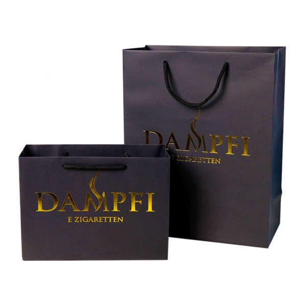 eco reusable boutique gift paper bag with embossed logo view 5