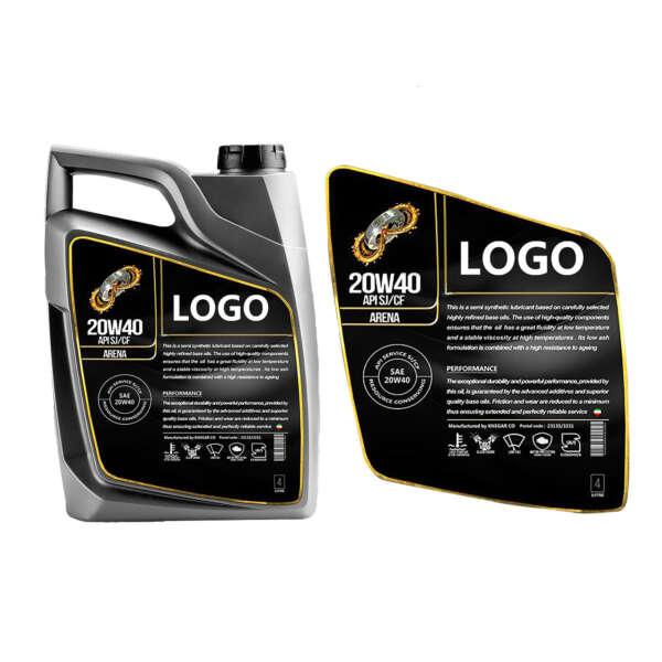 Waterproof engine oil bottle label roll