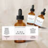 50ml oil bottle sticker label with custom logo