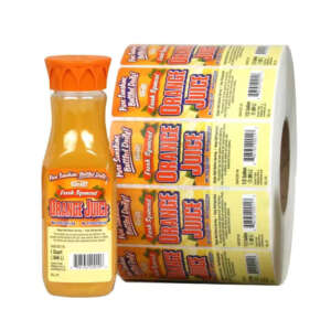 Self adhesive juice bottle label roll