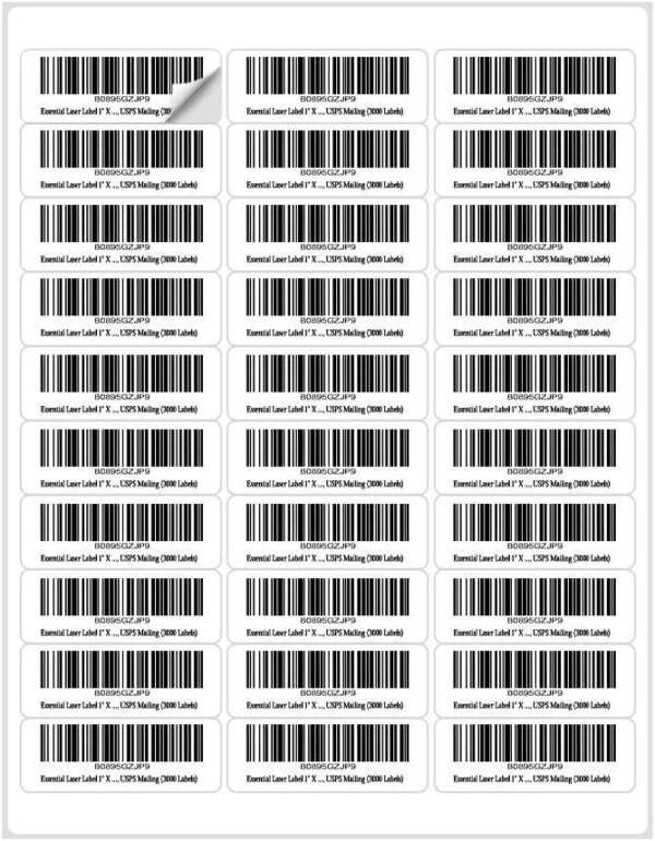Shipping address sticker labels on A4 sheet