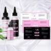 Hair oil bottle labels with custom printed logo and product information