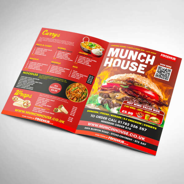 Custom menu book printing with premium binding