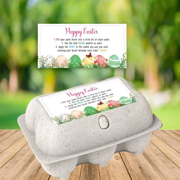 Adhesive vinyl label for egg carton packaging