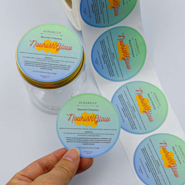 Custom logo roll stickers with permanent adhesive