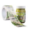 Laser BOPP jar label with barcode area