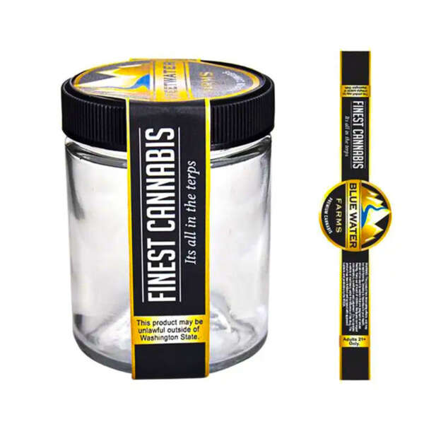 Gold foil security sticker for jar lid seal
