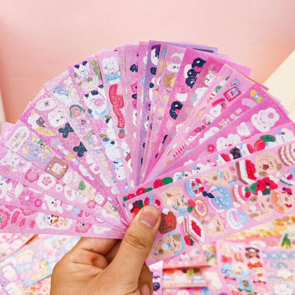 Custom promotional vinyl sticker sheet