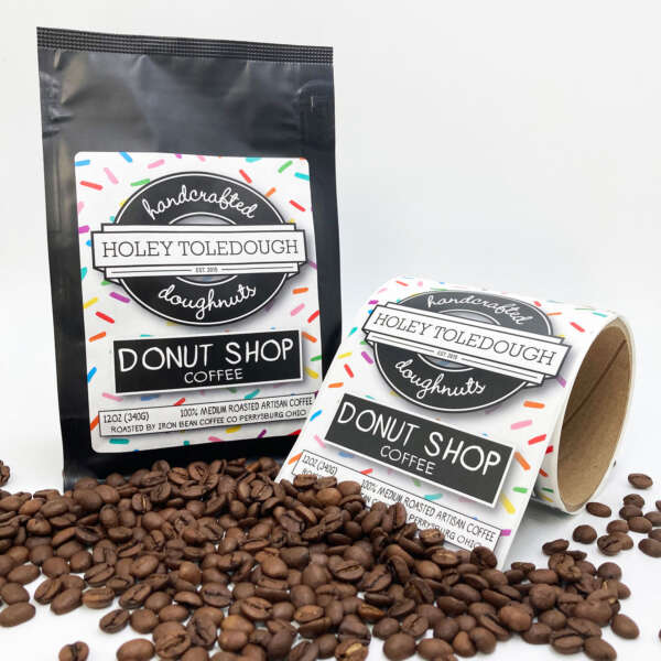 Custom chocolate logo stickers for bags
