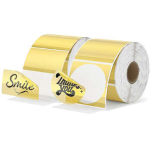 Glitter transparent thermal label for small business