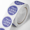 Waterproof round logo stickers
