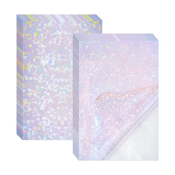 Self adhesive holographic film for sticker protection