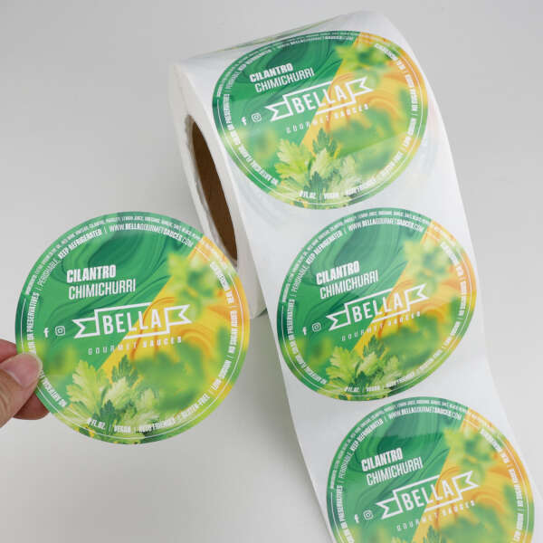 Custom roll stickers for jars boxes and bags