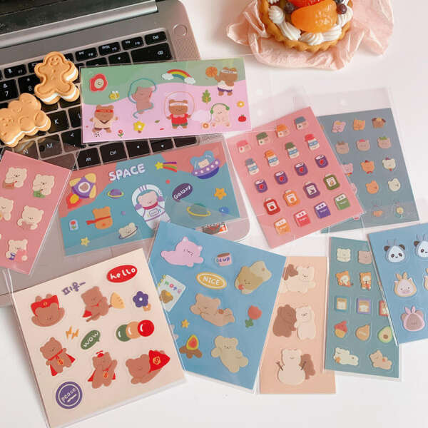 Waterproof vinyl sticker sheet with custom cut lines